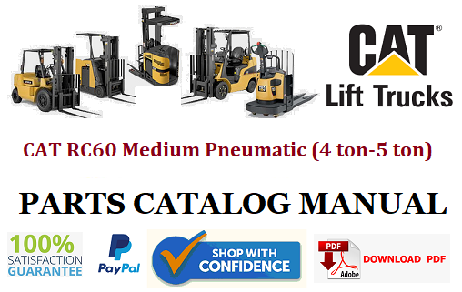 Parts Catalog Manual - (Caterpillar) CAT RC60 Medium Pneumatic Forklif