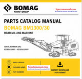 Instant Download BOMAG BM1300/30 Road Milling Machine PDF Parts Manual