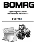Bomag BC 670 RB Operating, Maintenance instructions Manual Official PDF Download