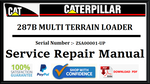 CAT- CATERPILLAR 287B MULTI TERRAIN LOADER ZSA00001-UP SERVICE REPAIR MANUAL Official PDF Download