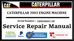 CAT- CATERPILLAR 3003 ENGINE MACHINE 5DW00001-UP SERVICE REPAIR MANUAL Official Download PDF