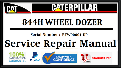 CAT- CATERPILLAR 844H WHEEL DOZER BTW00001-UP SERVICE REPAIR MANUAL Official Download PDF