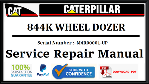 CAT- CATERPILLAR 844K WHEEL DOZER M4R00001-UP SERVICE REPAIR MANUAL Official Download PDF