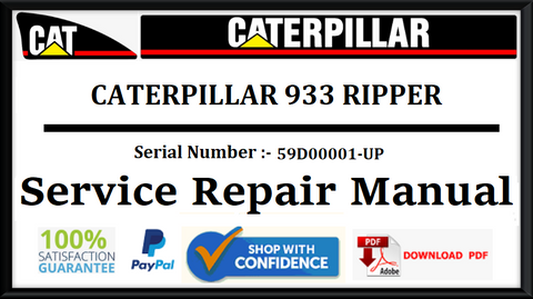 CAT- CATERPILLAR 933 RIPPER 59D00001-UP SERVICE REPAIR MANUAL Official Download PDF