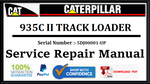 CAT- CATERPILLAR 935C II TRACK LOADER 5DJ00001-UP SERVICE REPAIR MANUAL Official Download PDF