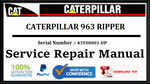 CAT- CATERPILLAR 963 RIPPER 43Y00001-UP SERVICE REPAIR MANUAL Official Download PDF