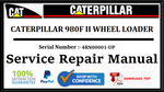 CAT- CATERPILLAR 980F II WHEEL LOADER 4RN00001-UP SERVICE REPAIR MANUAL Official Download PDF
