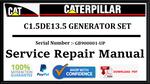 CAT- CATERPILLAR C1.5DE13.5 GENERATOR SET GB900001-UP SERVICE REPAIR MANUAL Official Download PDF