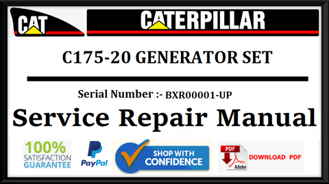 CAT- CATERPILLAR C175-20 GENERATOR SET BXR00001-UP SERVICE REPAIR MANUAL Best Official Download PDF