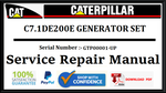 CAT- CATERPILLAR C7.1DE200E GENERATOR SET GTP00001-UP SERVICE REPAIR MANUAL Official Download PDF