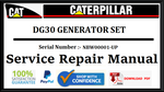 CAT- CATERPILLAR DG30 GENERATOR SET NBW00001-UP SERVICE REPAIR MANUAL Best Official Download PDF