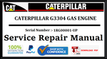 CAT- CATERPILLAR G3304 GAS ENGINE 1RG00001-UP SERVICE REPAIR MANUAL Official Download PDF