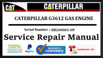 CAT- CATERPILLAR G3612 GAS ENGINE BB200001-UP SERVICE REPAIR MANUAL Official Download PDF