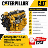 Caterpillar D343 Industrial Engine 33B03028-Up Service Repair Manual – PDF