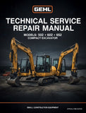 Gehl 502 602 652 Compact Excavator Service Manual PDF