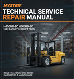 Hyster H450HD-EC H500HD-EC Forklift Service Manual PDF
