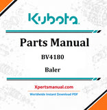Kubota BV4180 Baler Parts Manual PDF Download