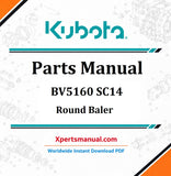 Kubota BV5160 SC14 Baler Parts Manual PDF Download