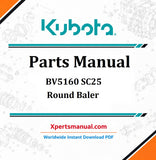 Kubota BV5160 SC25 Baler Parts Manual PDF Download