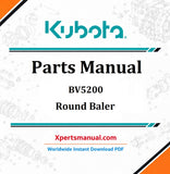 Kubota BV5200 Baler Parts Manual PDF Download