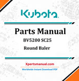 Kubota BV5200 SC25 Baler Parts Manual PDF Download