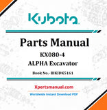 Kubota KX080-4ALPHA Excavator Parts Manual PDF BIKIDK5161