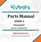 Kubota KX080-4 Excavator Parts Manual PDF BIKIDK5048