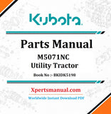 Kubota M5071NC Parts Manual PDf BKIDK5198