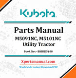 Kubota M5091NC, M5101NC Parts Manual PDF BKIDK5188