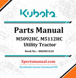 Kubota M5092HC, M5112HC Parts Manual PDF BKIDK5420