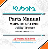 Kubota M5092HC, M5112HC Parts Manual PDF BKIDK5421