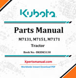 Kubota M7131, M7151, M7171 Tractor Parts Manual PDF BKIDK5138