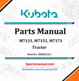 Kubota M7131, M7151, M7171 Tractor Parts Manual PDF Download BKIDK5361