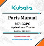 Kubota M7132PC Tractor Parts Manual PDF BKIDK5332