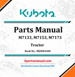 Kubota M7133, M7153, M7173 Tractor Parts Manual PDF BKIDK5400