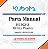 Kubota M95GX-3 Parts Manual PDf BKIDK5143