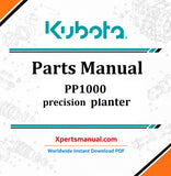 Kubota PP1000 Planter Parts Manual PDF Download
