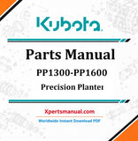 Kubota PP1300-PP1600 Planter Parts Manual PDF Download