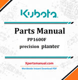 Kubota PP1600F planter Parts Manual PDF Download
