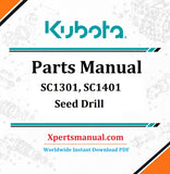 Kubota SC1301, SC1401 Seed Drill Parts Manual PDF Download
