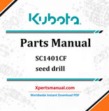Kubota SC1401CF Drill Parts Manual PDF Download