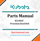 Kubota SC1401F Precision Seed Drill Parts Manual PDF Download