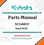 Kubota SC1600CF Drill Parts Manual PDF Download
