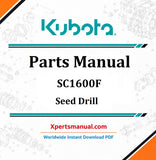 Kubota SC1600F Drill Parts Manual PDF Download