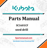 Kubota SC1601CF Drill Parts Manual PDF Download