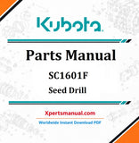 Kubota SC1601F Drill Parts Manual PDF Download