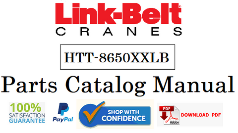 Link Belt Crane HTT-8650XXLB Parts Catalog Manual Official Instant PDF Download