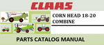 PARTS CATALOG MANUAL - CLAAS CORN HEAD 18-20 COMBINE Official Instant PDF Download