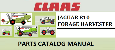 PARTS CATALOG MANUAL - CLAAS JAGUAR 810 FORAGE HARVESTER Official Instant PDF Download