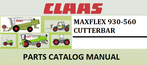 PARTS CATALOG MANUAL - CLAAS MAXFLEX 930-560 CUTTERBAR Official Instant PDF Download